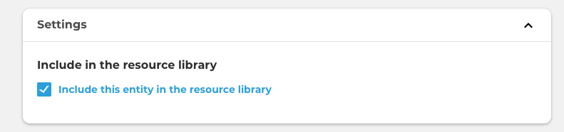 resource library setting