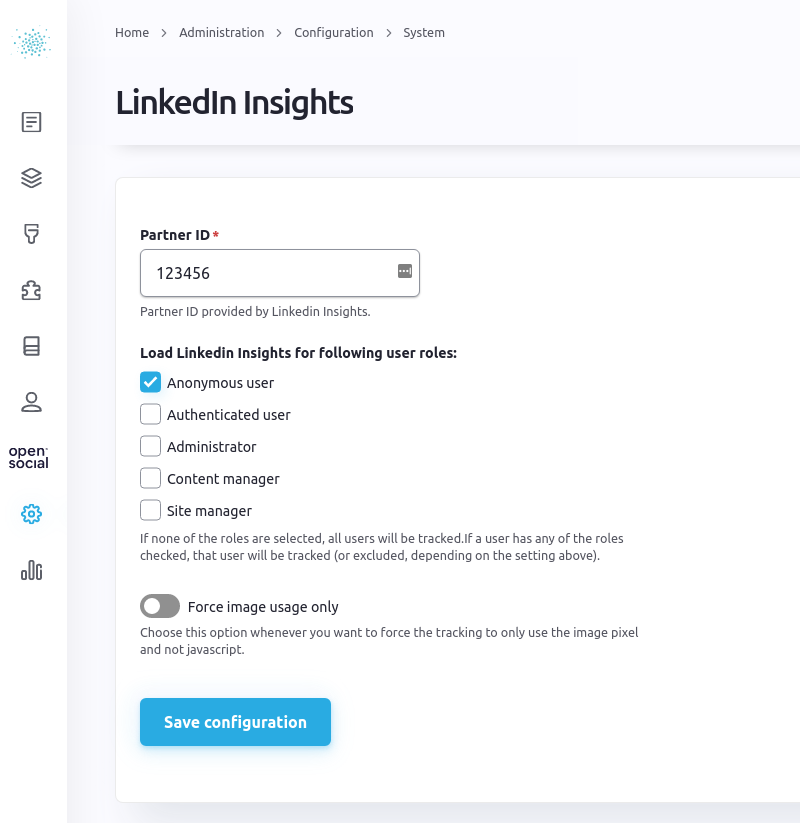 LinkedIn Insight Tag Settings