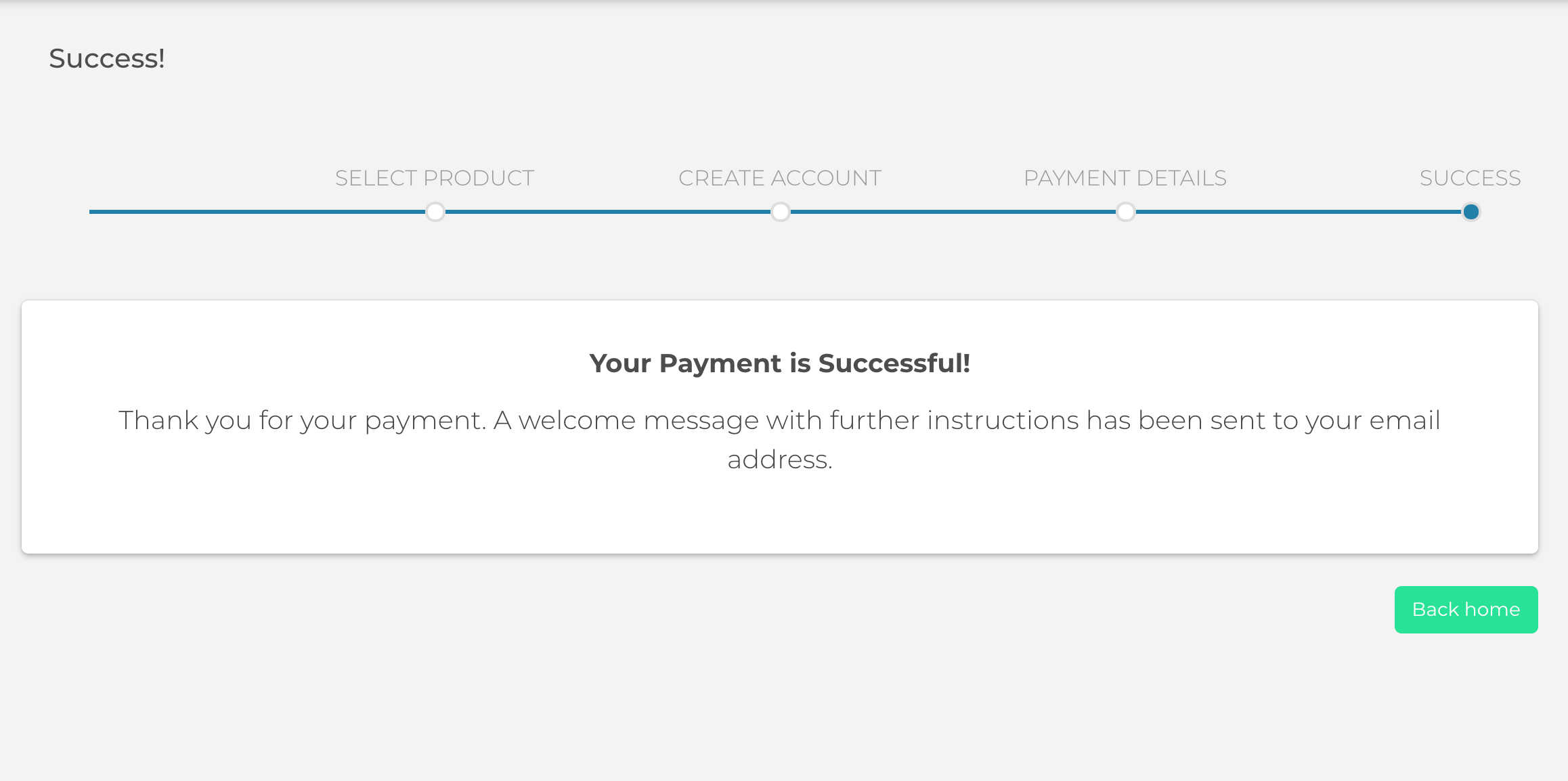 Your payment is successful!
