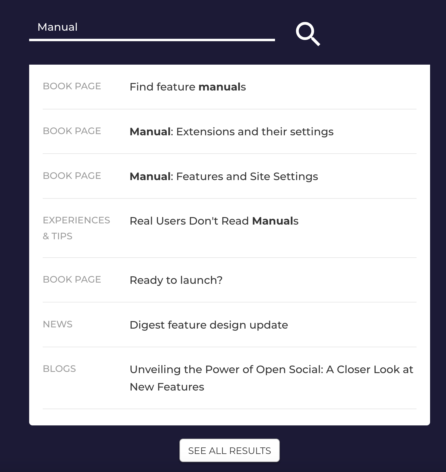 Search Screenshot