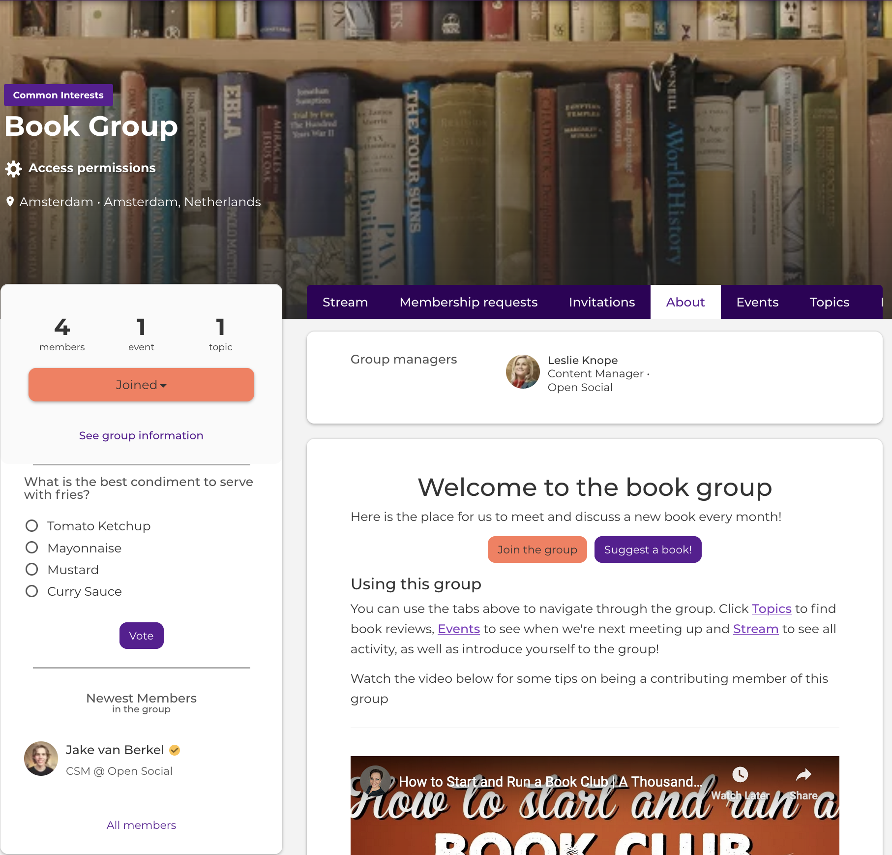 Group About Page