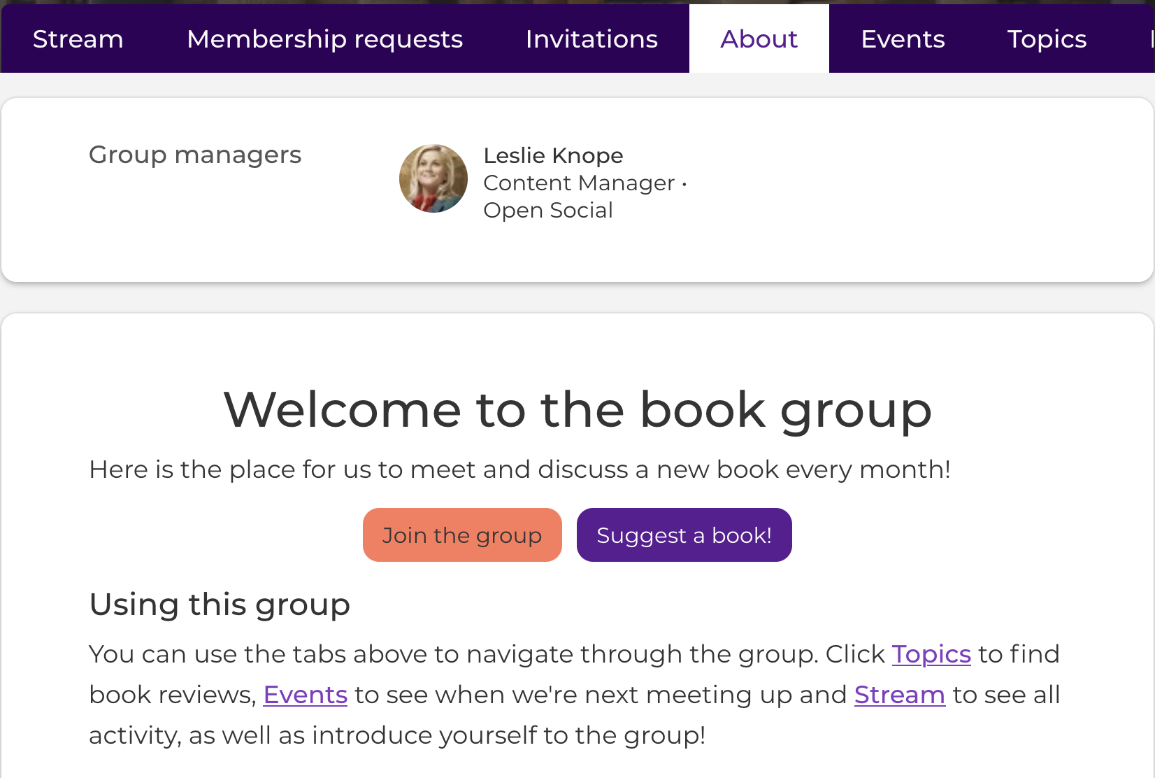 Book Group with two buttons