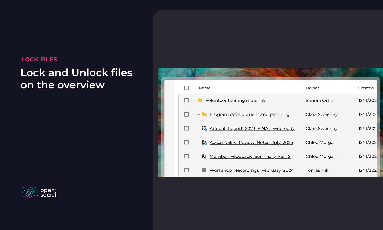 Lock and unlock files